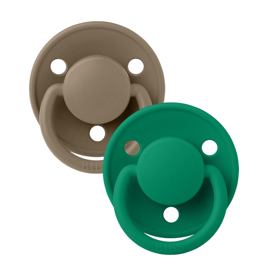 De Lux Lot de 2 chêne foncé/vert