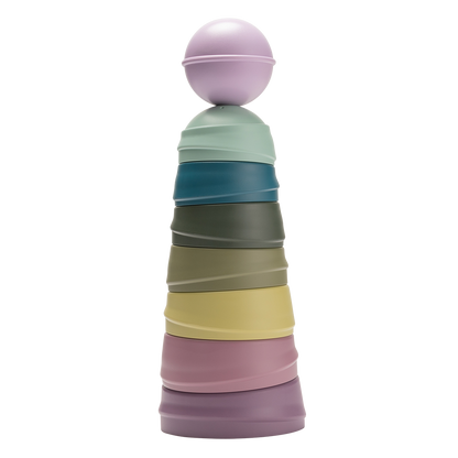 Wobbly Tower Bright Rainbow