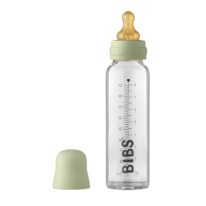 Baby Glass Bottle Complete Set 225ml Sage