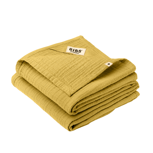 Tissu en mousseline BIBS moutarde