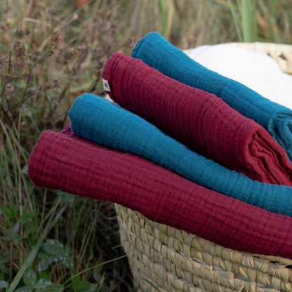 Tissu en mousseline Forêt du lac