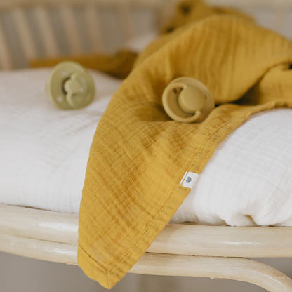 Tissu en mousseline BIBS moutarde