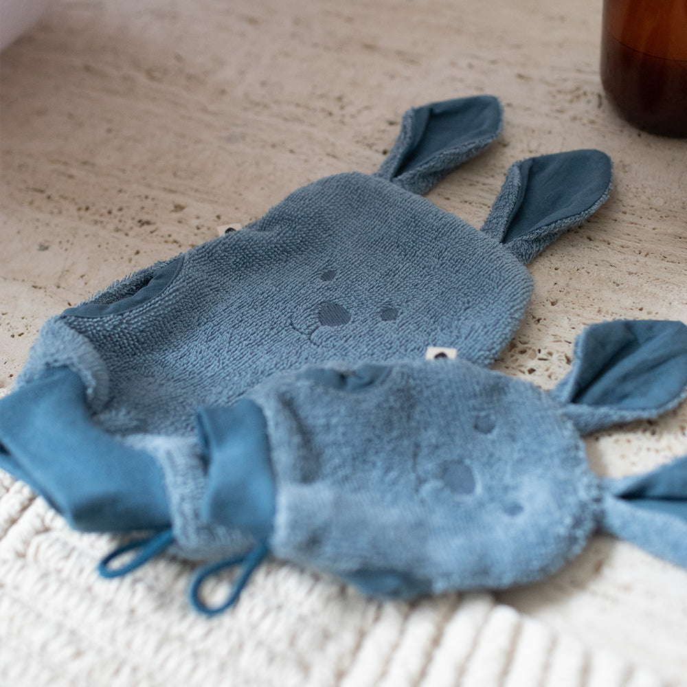Gants de bain Kangourou Vanille
