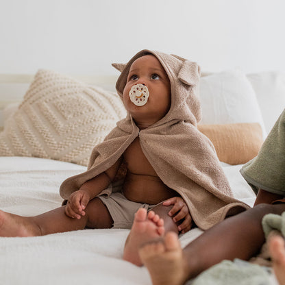 Serviette à capuche kangourou Baby Vanille